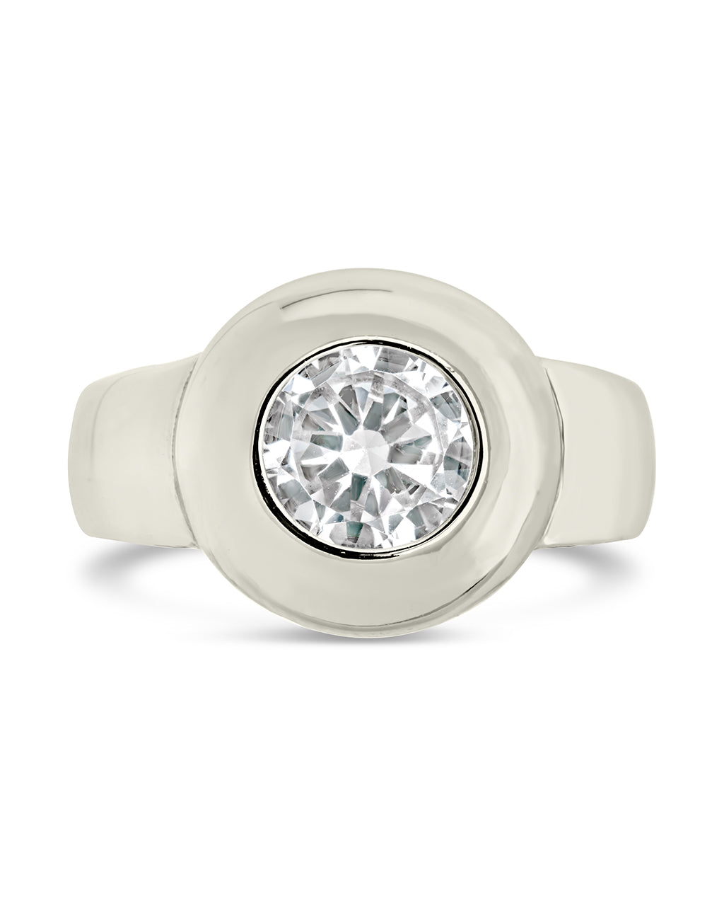 Zora CZ Dome Signet Ring