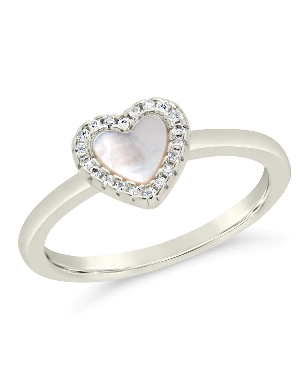 Sterling Silver Mother of Pearl Heart Ring Ring Sterling Forever Silver 6 