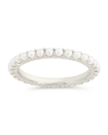 Sterling Silver Gianna Pearl Eternity Ring - Sterling Forever