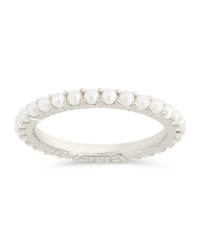 Sterling Silver Gianna Pearl Eternity Ring - Sterling Forever