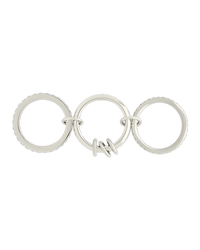 Sterling Silver Birgitta CZ Link Stacking Ring - Sterling Forever