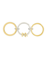 Sterling Silver Birgitta CZ Link Stacking Ring - Sterling Forever