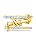 Sterling Silver Birgitta CZ Link Stacking Ring - Sterling Forever
