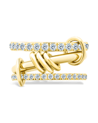 Sterling Silver Birgitta CZ Link Stacking Ring - Sterling Forever