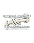 Sterling Silver Birgitta CZ Link Stacking Ring - Sterling Forever