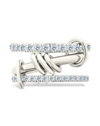 Sterling Silver Birgitta CZ Link Stacking Ring - Sterling Forever