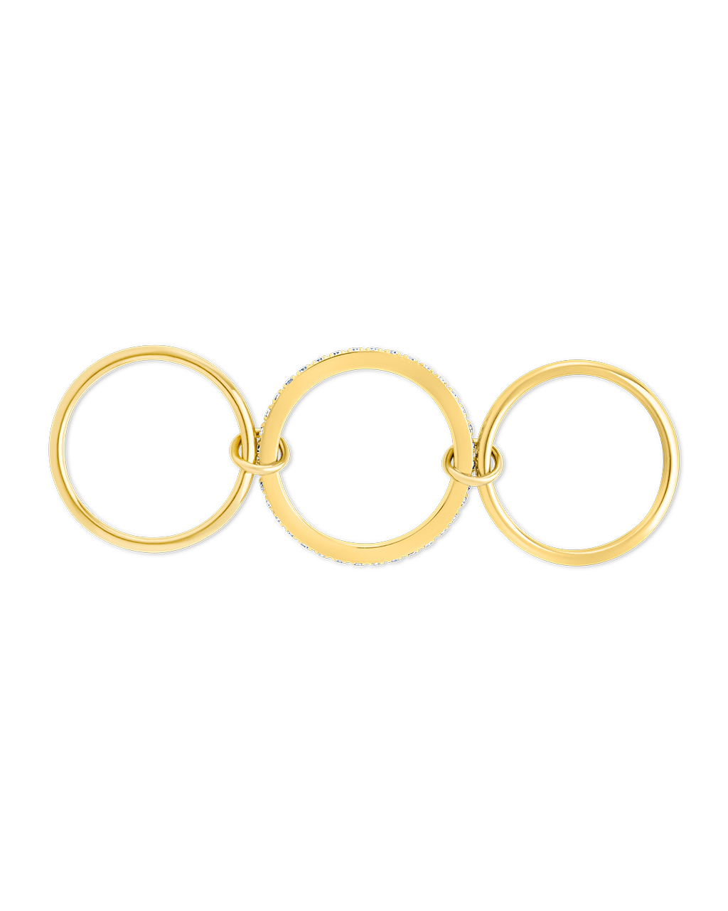 Sterling Silver Dominika CZ Link Stacking Ring - Sterling Forever