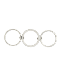 Sterling Silver Dominika CZ Link Stacking Ring - Sterling Forever