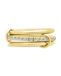 Sterling Silver Dominika CZ Link Stacking Ring - Sterling Forever
