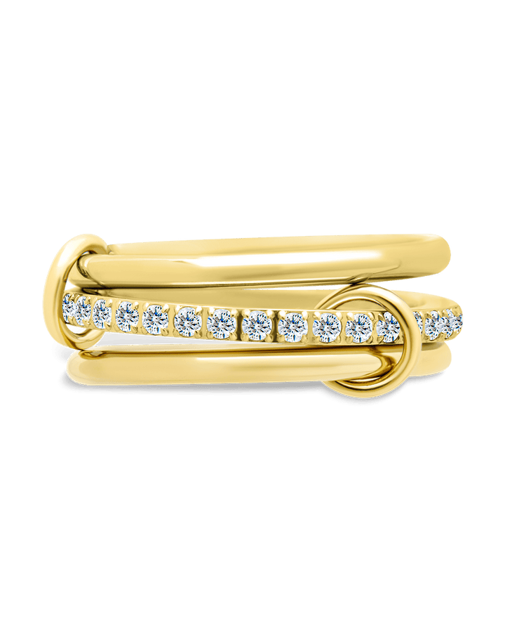 Sterling Silver Dominika CZ Link Stacking Ring