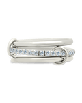 Sterling Silver Dominika CZ Link Stacking Ring - Sterling Forever
