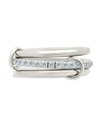 Sterling Silver Dominika CZ Link Stacking Ring - Sterling Forever