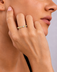Sterling Siver Dez Beaded Ring