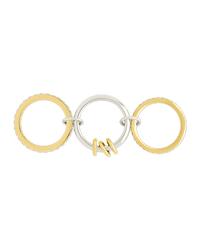 Sterling Silver Birgitta CZ Link Stacking Ring - Sterling Forever
