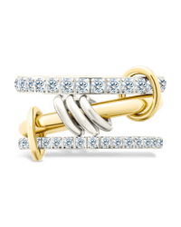 Sterling Silver Birgitta CZ Link Stacking Ring - Sterling Forever