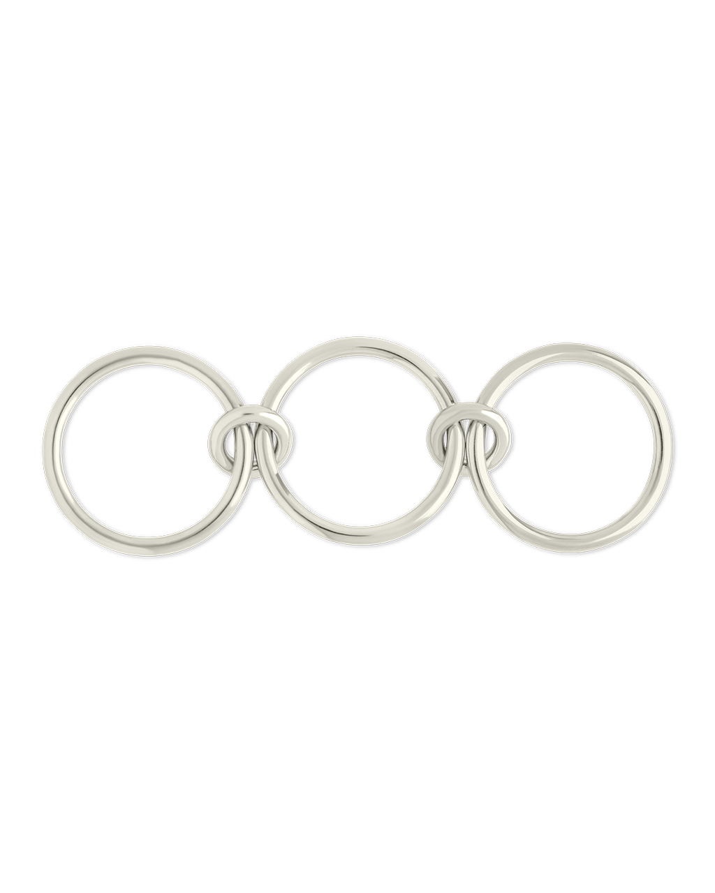Sterling Silver Jasmin Link Stacking Ring - Sterling Forever
