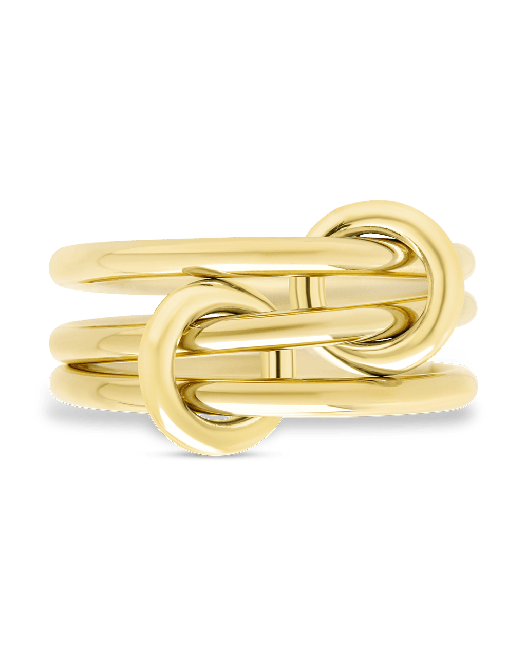 Sterling Silver Jasmin Link Stacking Ring - Sterling Forever