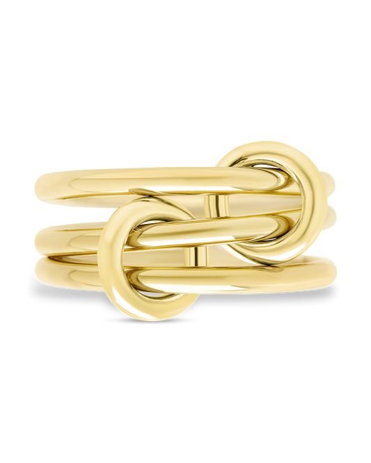 Sterling Silver Jasmin Link Stacking Ring