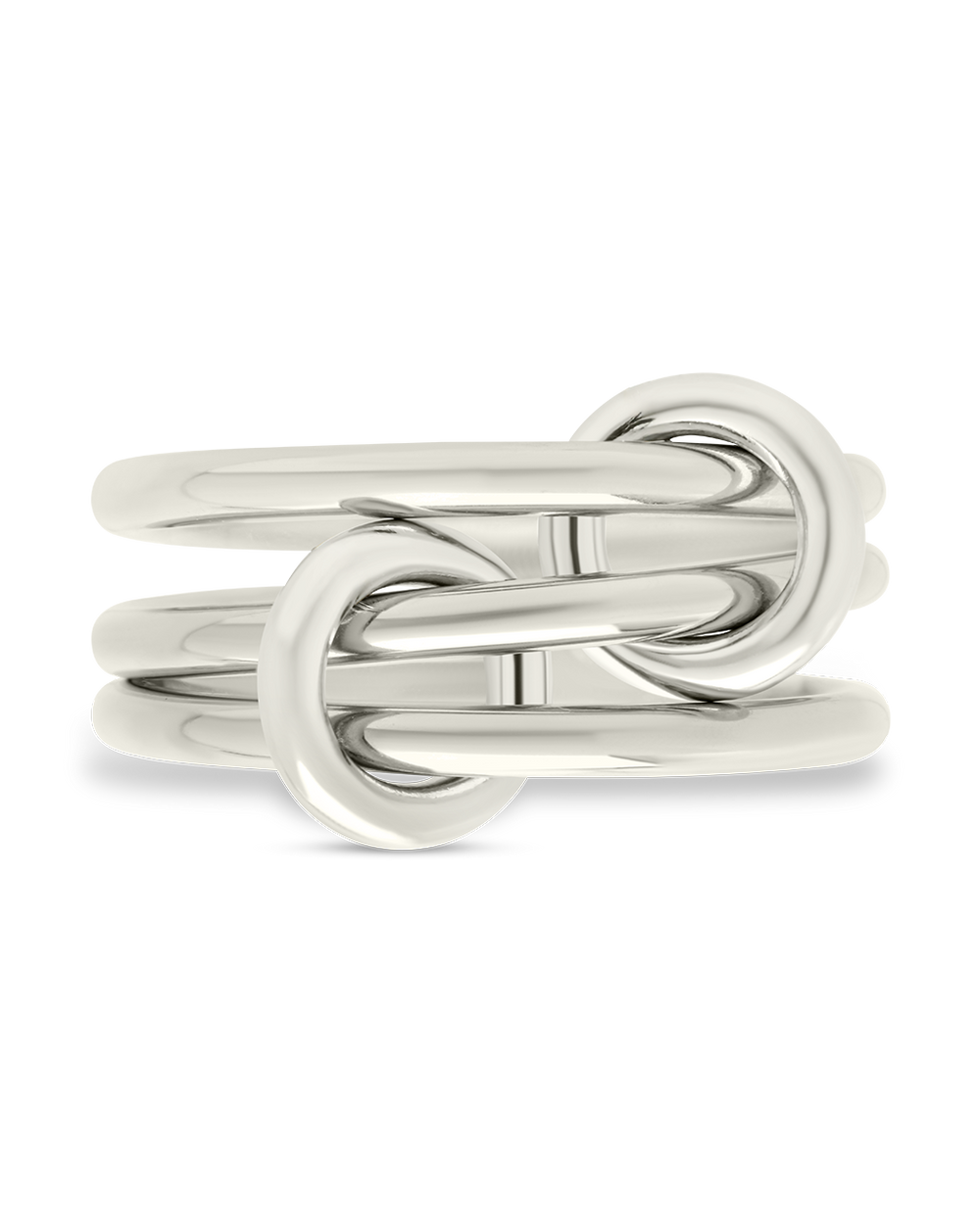 Sterling Silver Jasmin Link Stacking Ring