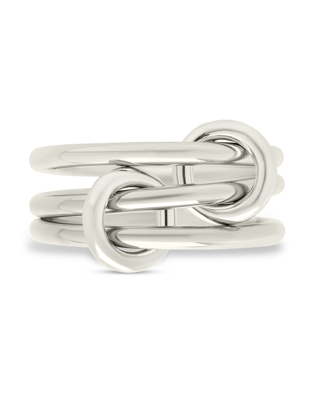 Sterling Silver Jasmin Link Stacking Ring
