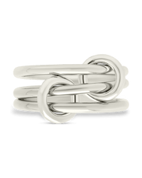 Sterling Silver Jasmin Link Stacking Ring - Sterling Forever