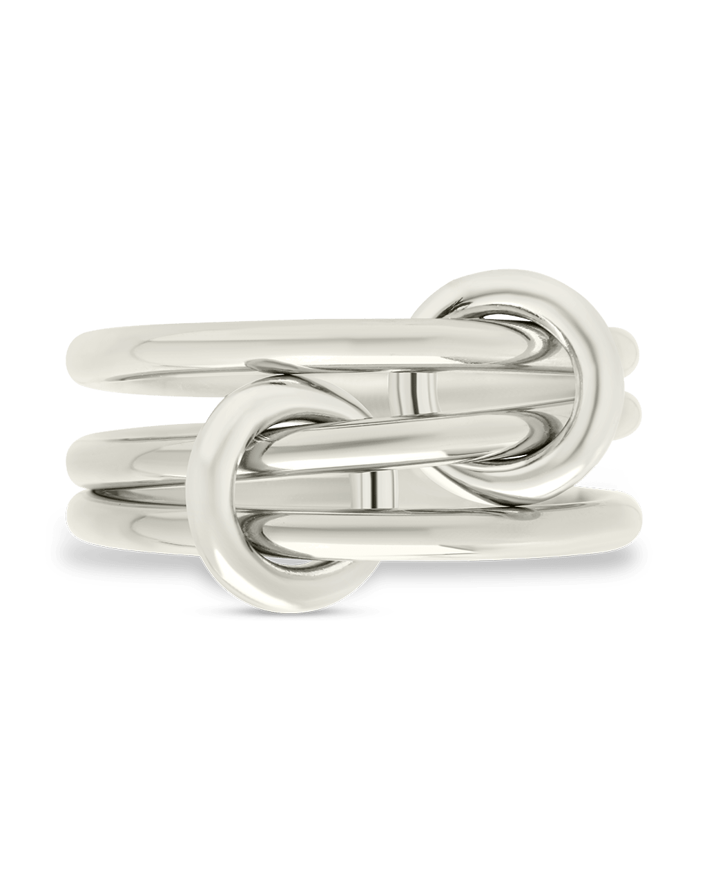 Sterling Silver Jasmin Link Stacking Ring - Sterling Forever