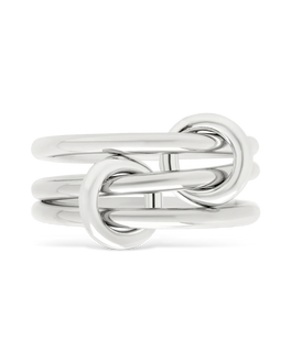 Sterling Silver Jasmin Link Stacking Ring