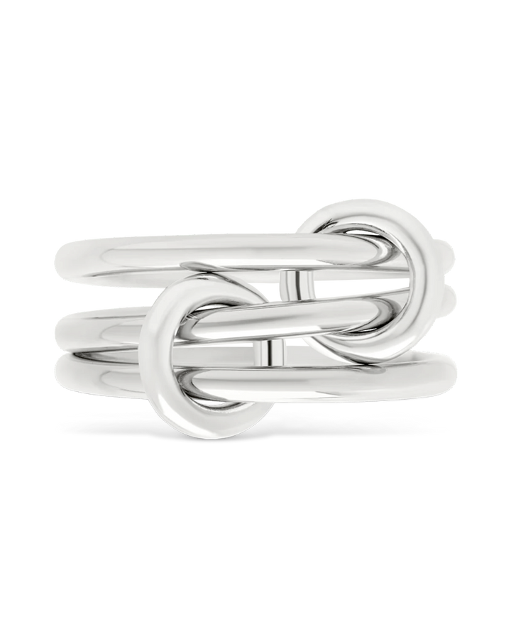 Sterling Silver Jasmin Link Stacking Ring
