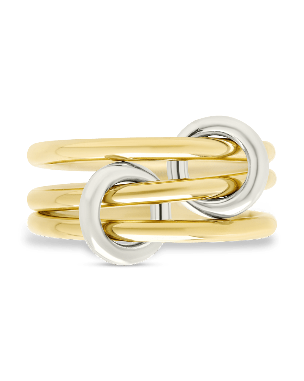Sterling Silver Jasmin Link Stacking Ring - Sterling Forever