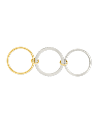 Sterling Silver Dominika CZ Link Stacking Ring - Sterling Forever