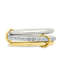Sterling Silver Dominika CZ Link Stacking Ring - Sterling Forever