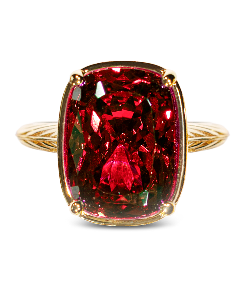 Sterling Silver Elongated Cushion Garnet CZ Cocktail Ring - Sterling Forever