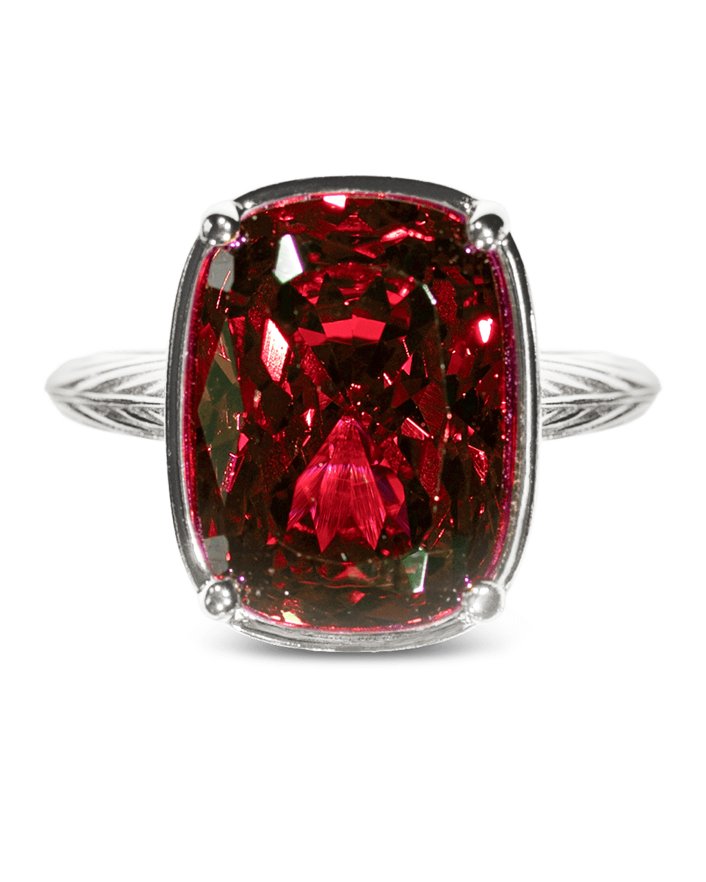 Garnet ring – silver