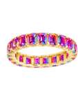 Sterling Silver Rio Baguette Iridescent CZ Ring