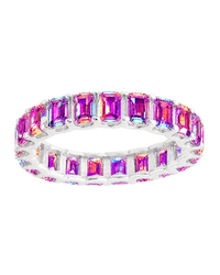 Sterling Silver Rio Baguette Iridescent CZ Ring