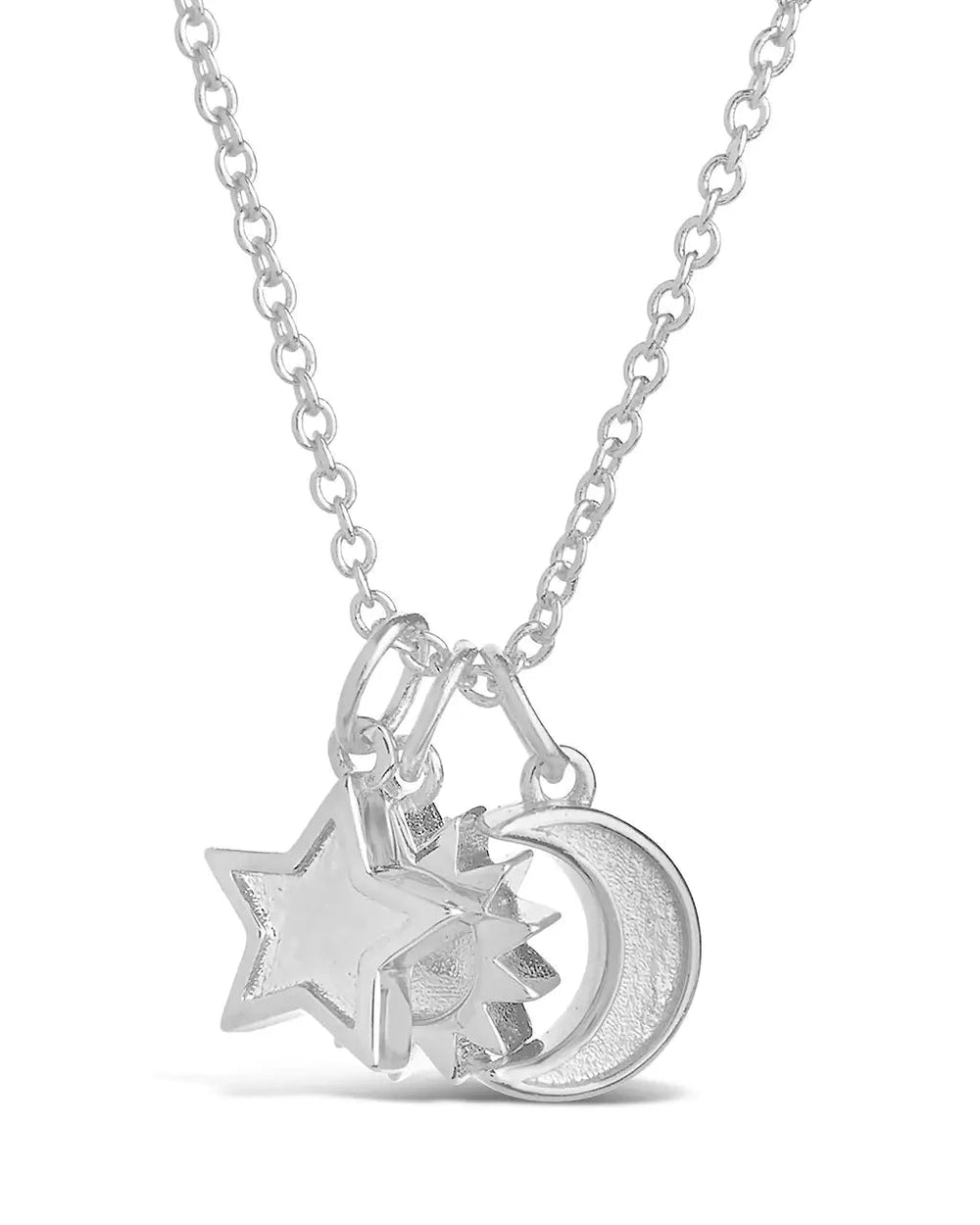 Sun, Moon, and Star Necklace Necklace Sterling Forever Silver 