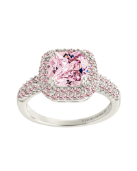 Sterling Silver Pink CZ Legacy Ring