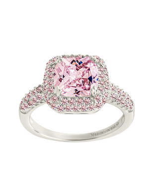 Sterling Silver Pink CZ Legacy Ring