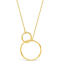 Sterling Silver Interlocking Open Circle Pendant Necklace Sterling Forever Gold 