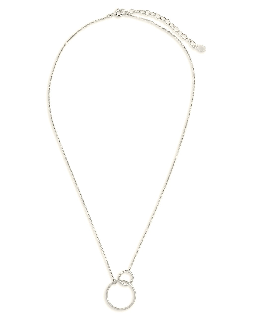 Sterling Silver Interlocking Open Circle Pendant Necklace Sterling Forever 