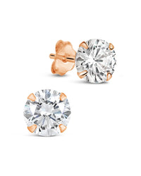 Sterling Silver 6mm CZ Stud Earrings - Sterling Forever