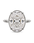 Sterling Silver Oval Cut CZ Cocktail Ring