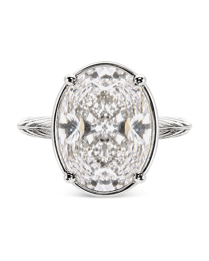 Sterling Silver Oval Cut CZ Cocktail Ring