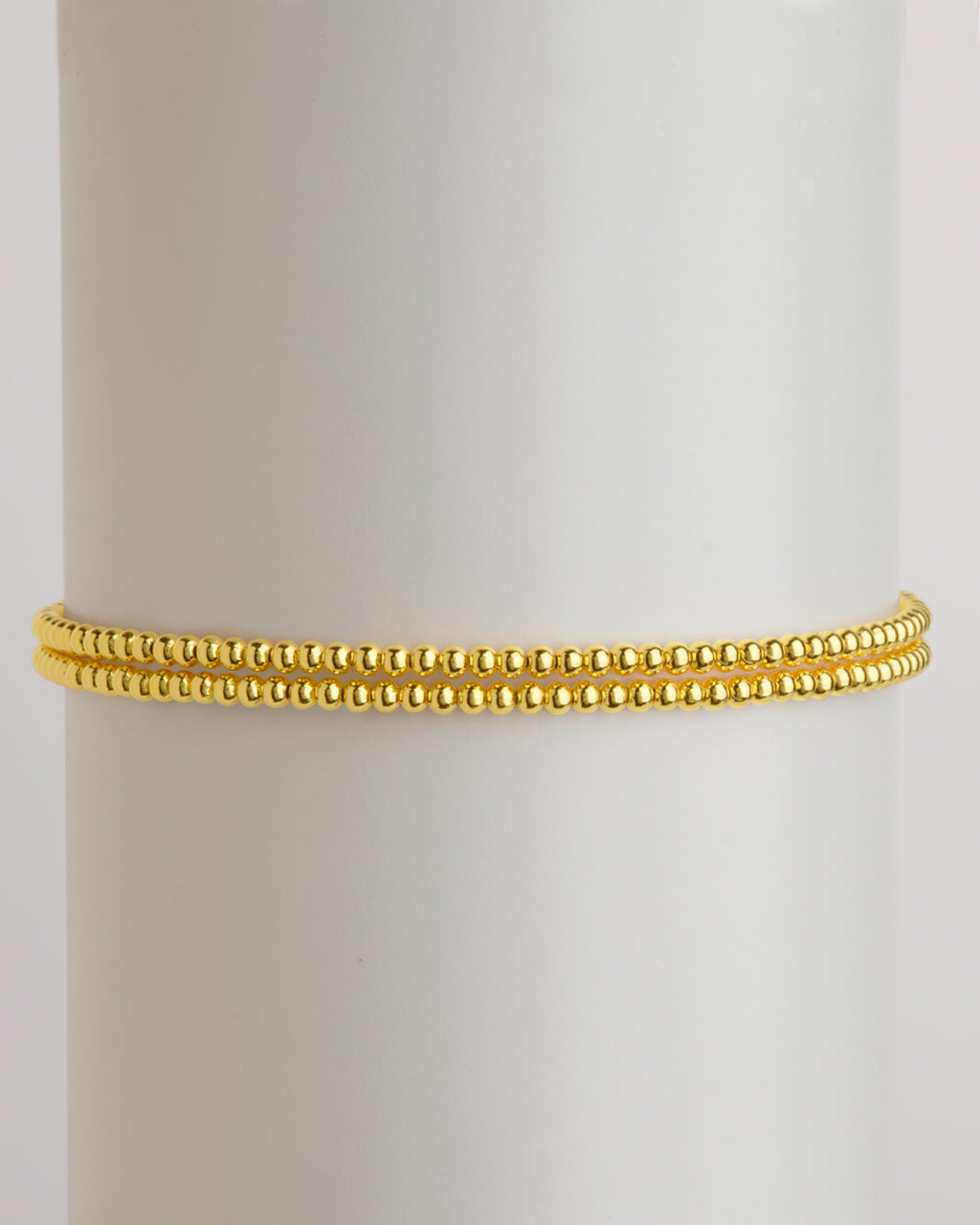 Sterling Silver Beaded Stretch Bracelet Sets