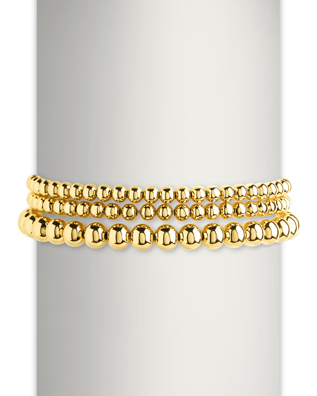 Sterling Silver Beaded Stretch Bracelet Sets - Sterling Forever