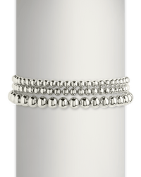 Sterling Silver Beaded Stretch Bracelet Sets - Sterling Forever