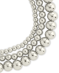 Sterling Silver Beaded Stretch Bracelet Sets - Sterling Forever