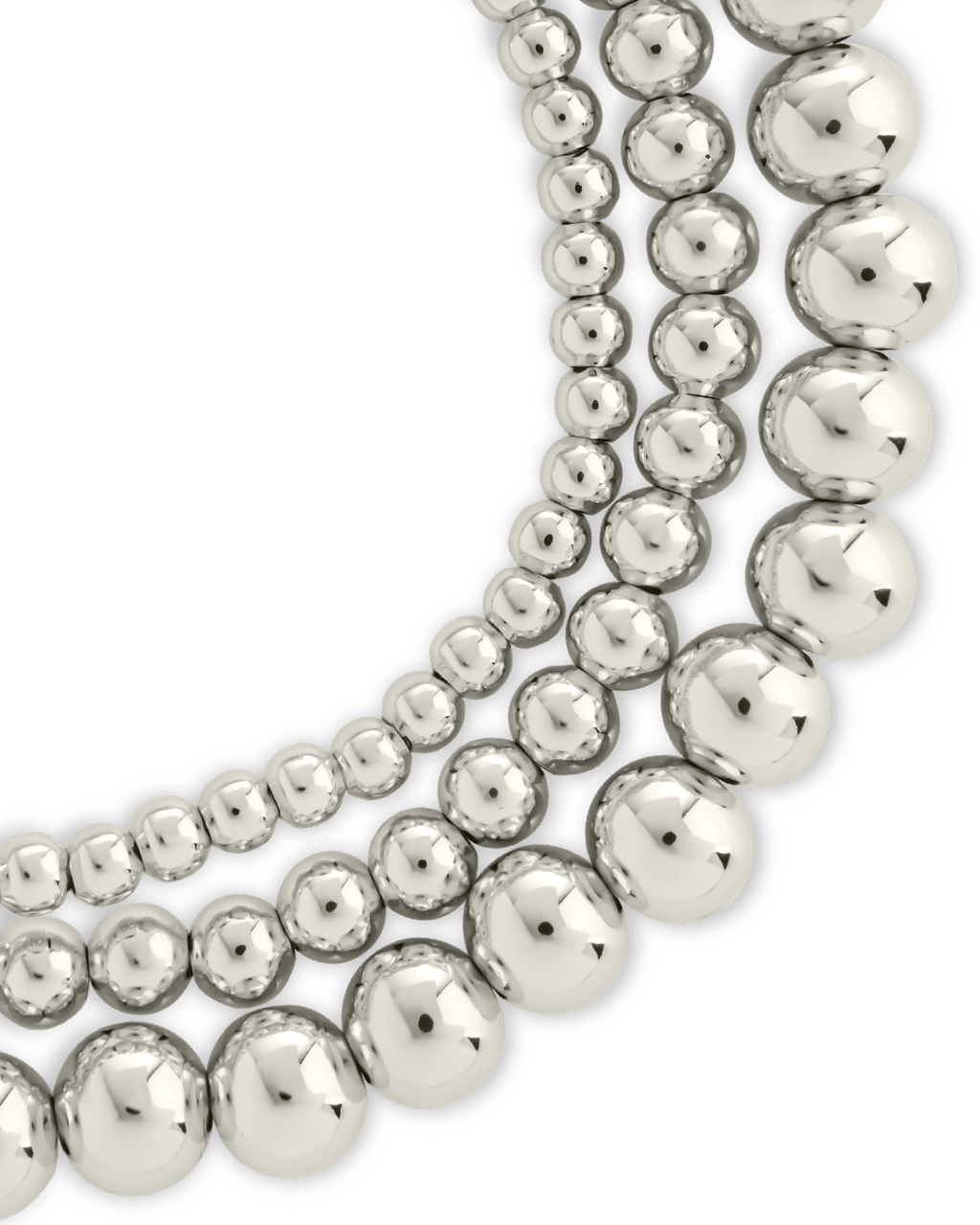 Sterling Silver Beaded Stretch Bracelet Sets - Sterling Forever