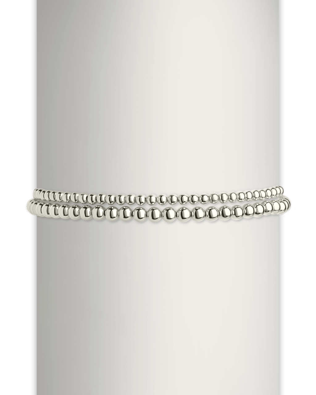 Sterling Silver Beaded Stretch Bracelet Sets - Sterling Forever