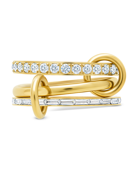 Thea CZ Linked Stacking Ring Set